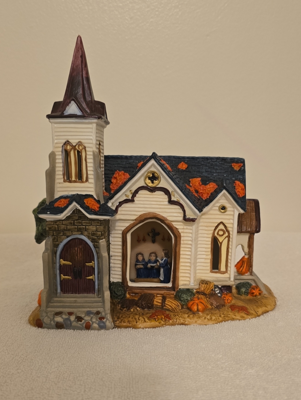 Vintage Fall Harvest Village Church House